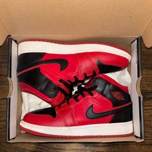 Nike Jordans, red and black size 5.5Y (women’s size 7, EUR 38)
